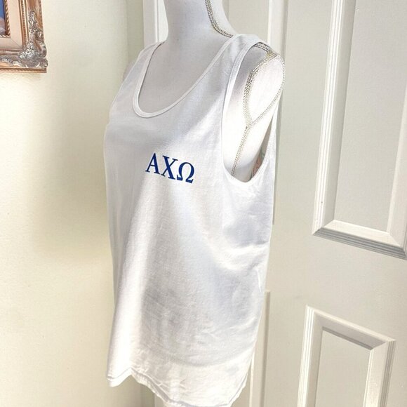 AXO Alpha Chi Omega Sorority Carnation Ball Tank Size Medium Greek Life. B40 - Picture 3 of 7